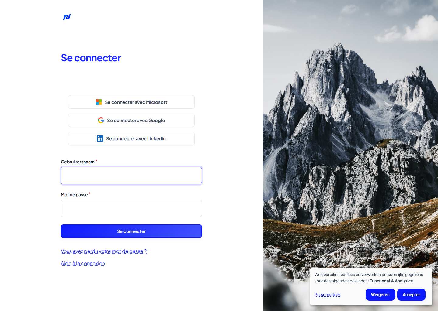 La page de connexion