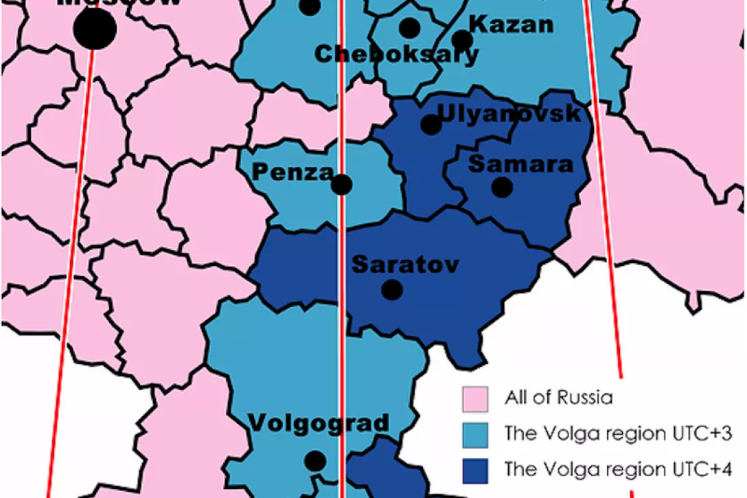 Rusland keert definitief terug naar standaard tijd? 
